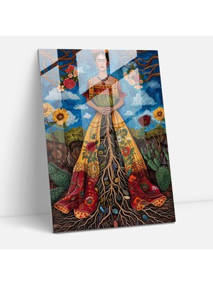 Painted Anarchy Frida Kahlo Style Ev Dekorasyonu - Frida Kahlo Eserleri 30X45 cm