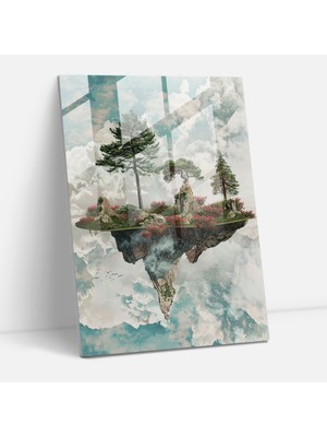 Painted Anarchy Frida Kahlo Style Cam Duvar Sanatı- Frida Kahlo Eserleri 30X45 cm