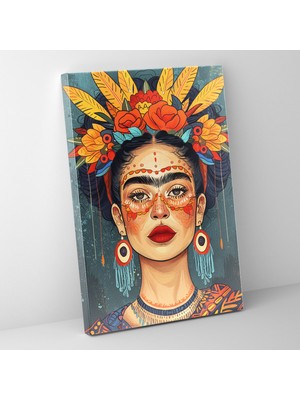 Painted Anarchy Indigenous Frida Kahlo Style Wall Art - Frida Kahlo, Canvas, Canvas Wall Art, Wall Decoration, 30X50