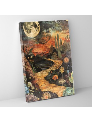 Painted Anarchy Earthy Frida Kahlo Style Canvas Print - Frida Kahlo 30X50 cm