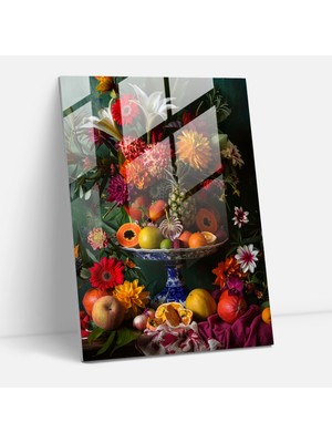 Painted Anarchy Frida Kahlo Style Glass Print - Frida Kahlo Eserleri 30X45 cm