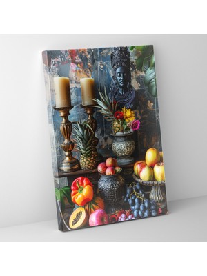 Painted Anarchy Symbolic Frida Kahlo Style Canvas Print - Frida Kahlo 30X50 cm