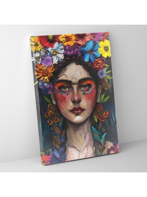 Painted Anarchy Frida Kahlo Style Canvas Print - Frida Kahlo 30X50 cm