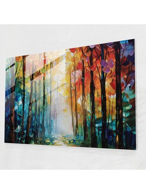 Painted Anarchy Leonid Afremov Glass Print - Colorful Reflections Glass Wall Art - Leonid Afremov, Leonid Afremov, Wall Decoration, Modern Art, 45X30