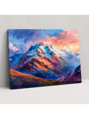 Painted Anarchy Mountain Range Leonid Afremov Canvas Print Wall Art - Leonid Afremov, Canvas Wall Art, Canvas, Canvas Print, 50 x 30 cm