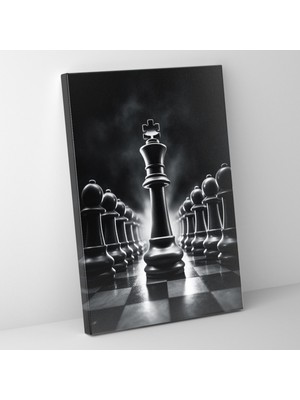 Painted Anarchy Satranç Taşları Yakın Çekim Kanvas Tablo  30X50 cm