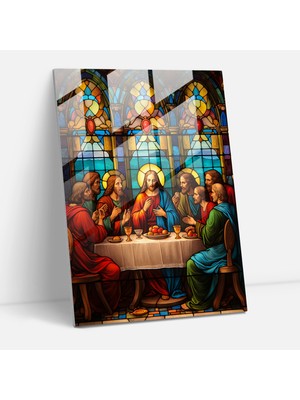 Painted Anarchy Kilise Camı Baskı: Son Akşam Yemeği  30X45 cm