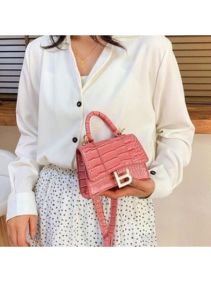 Three Beans Kadınlar Şık Crossbody Çantalar Tasarımcı Pu Deri Çantalar Mini Püre Mesger Çantası ((Pembe)) (Yurt Dışından)