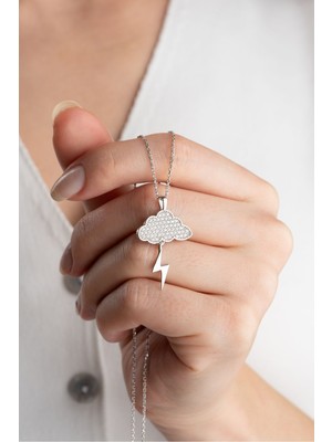Silvano Jewelry 925 Ayar Gümüş Bulut Kolye