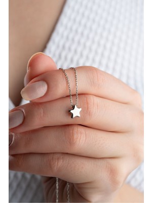 Silvano Jewelry 925 Ayar Gümüş Minik Yıldız Kolye