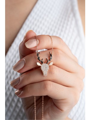 Silvano Jewelry 925 Ayar Gümüş Geyik Kolye