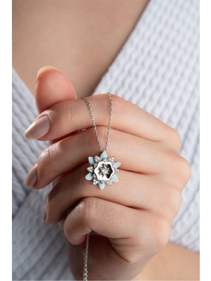 Silvano Jewelry 925 Ayar Gümüş Lotus Çiçeği Kolye