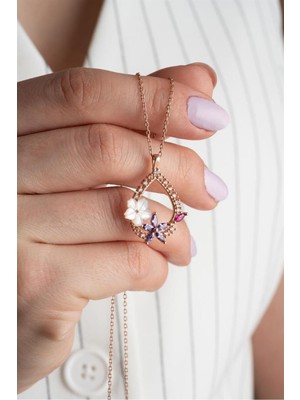 Silvano Jewelry 925 Ayar Sedefli Damla Gümüş Kolye