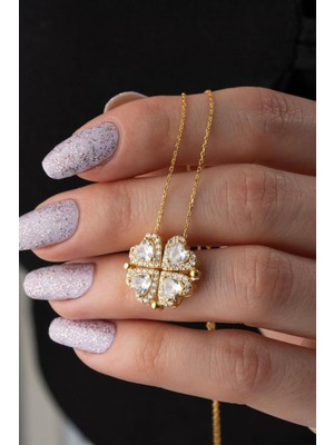 Silvano Jewelry 925 Ayar Gümüş Mıknatıslı Kalp Kolye