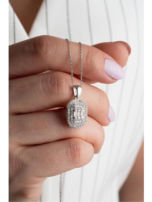 Silvano Jewelry 925 Ayar Baget Gümüş Kolye