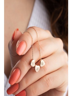 Silvano Jewelry 925 Ayar Gümüş Kişiye Özel Harfli Kalpli Kolye