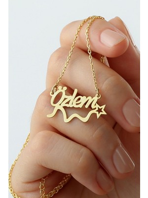 Silvano Jewelry 925 Ayar Gümüş Yıldızlı Isimli Kolye