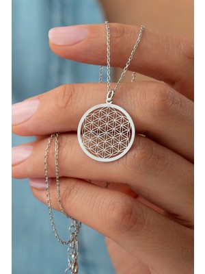 Silvano Jewelry 925 Ayar Gümüş Yaşam Çiçeği Kolye