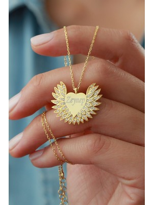 Silvano Jewelry 925 Ayar Gümüş Kanatlı Isim Kolye