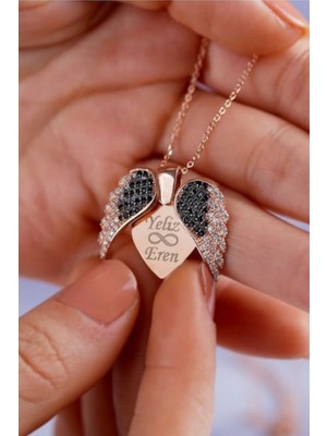 Silvano Jewelry 925 Ayar Gümüş Kanatlı Kalp Kolye