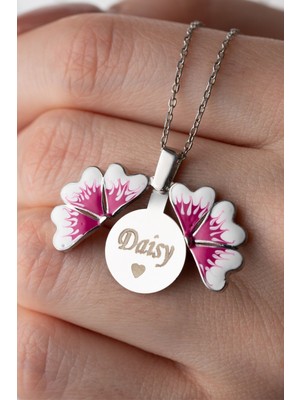 Silvano Jewelry 925 Ayar Gümüş Açılabilen Isimli Çiçek Kolye