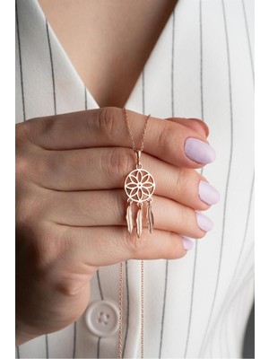 Silvano Jewelry 925 Ayar Gümüş Rose Rüya Kolye