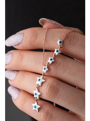 Silvano Jewelry 925 Ayar Gümüş Sallantılı Yıldız Kolye