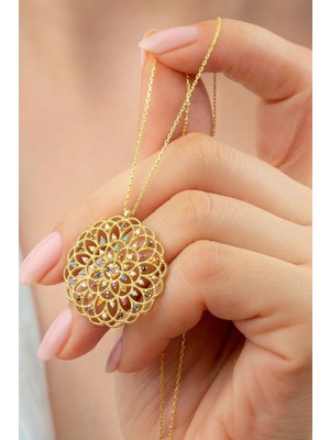 Silvano Jewelry 925 Ayar Gümüş Yaşam Çiçeği Kolye