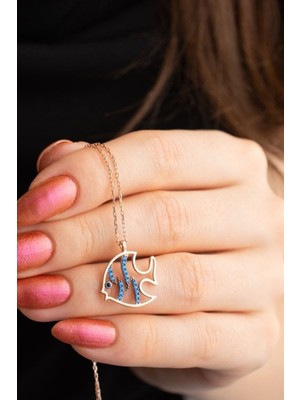 Silvano Jewelry 925 Ayar Gümüş Balık Kolye