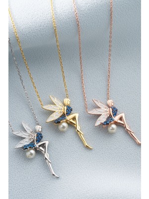 Silvano Jewelry 925 Ayar Gümüş Incili Peri Kolye