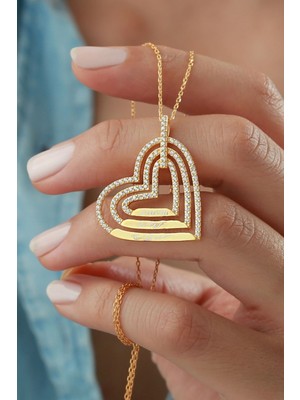 Silvano Jewelry 925 Ayar Gümüş Kalpli Kişiye Özel Isimli Kolye