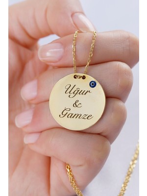 Silvano Jewelry 925 Ayar Gümüş Kişiye Özel Harfli Halka Kolye