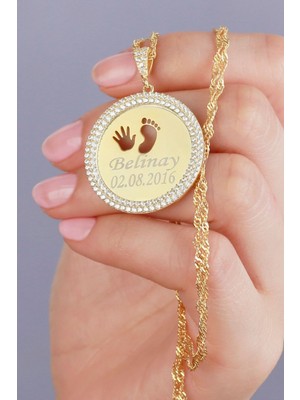 Silvano Jewelry 925 Ayar Gümüş Isimli Doğum Kolyesi