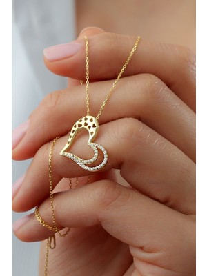 Silvano Jewelry 925 Ayar Gümüş Kalpli Kolye
