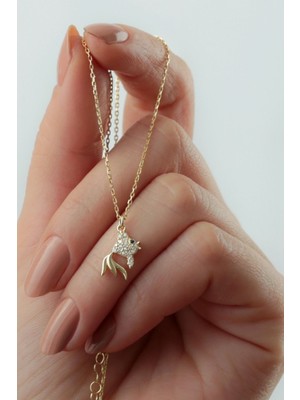 Silvano Jewelry 925 Ayar Gümüş Minimal Balık Kolye