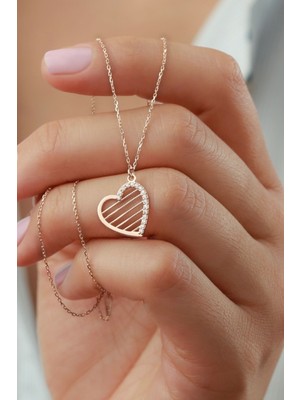 Silvano Jewelry 925 Ayar Gümüş Kalp Kolye