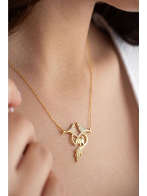 Silvano Jewelry 925 Ayar Gümüş Aşk Kumrular Kolye