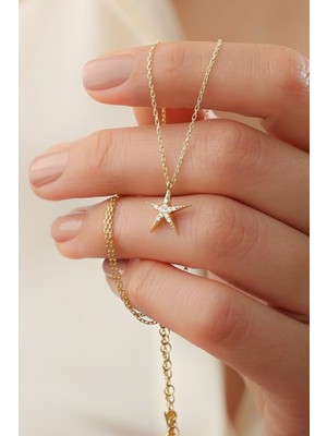 Silvano Jewelry 925 Ayar Gümüş Deniz Yıldızı Kolye