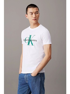 Calvin Klein Erkek Slim Monogramlı T-Shirt