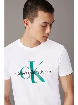 Calvin Klein Erkek Slim Monogramlı T-Shirt