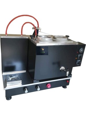 Safir Çay Kazanları 2 Demlikli Cromat Siyah Boyalı Çay Ocağı Siyah Boyalı Çay Kazanı Elektrik + Doğalgazlı Siyah Çay Semaveri Ce Belgeli . Ets Sistemli