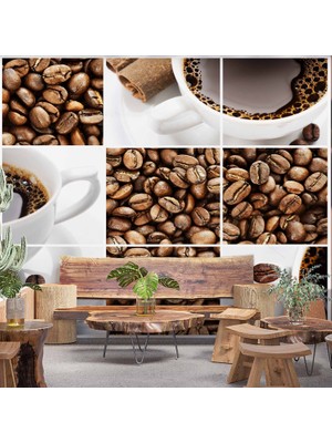 Duvar Kağıdı Baskı Kahve Çekirdeği Cafe Duvar Kağıdı Baskı