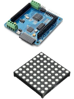 Colorduino LED Rgb Dot Matrix Sürücü Kartı + 5mm 8x8 Rgb LED