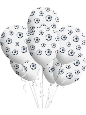 Parti Pera Sarı Kırmızı Futbol Temalı Balon Seti Doğum Günü Balon Seti