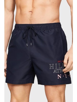 Tommy Hilfiger Logolu Deniz Şortu Belden Bağlamalı Cepli Mayo Short Erkek Mayo Short UM0UM03286 Dw5