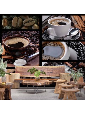 Duvar Kağıdı Baskı Kahveli Cafe Duvar Kağıdı Baskı