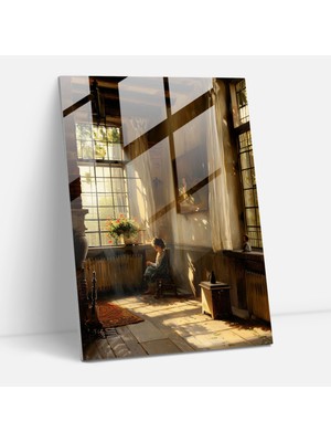 Painted Anarchy Johannes Vermeer Home Decoration - Johannes Vermeer, Glass Art, Wall Decoration, Modern Art, 30X45