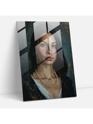 Painted Anarchy Johannes Vermeer Glass Wall Art Wall Decoration - Johannes Vermeer, Home Decoration, Johannes Vermeer, Wall Decoration, 30X45