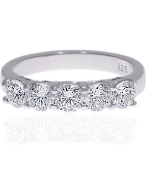 Celikchi Kadın 5 Taş Gümüş Yüzük