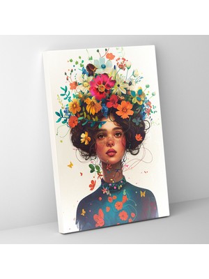 Painted Anarchy Frida Kahlo Style Canvas Print - Frida Kahlo, Frida Kahlo Style, Wall Decoration, Canvas Wall Art, 30X50